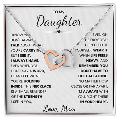 To My Daughter Necklace from Mom.