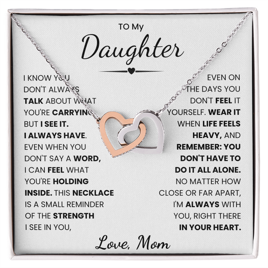 To My Daughter Necklace from Mom.