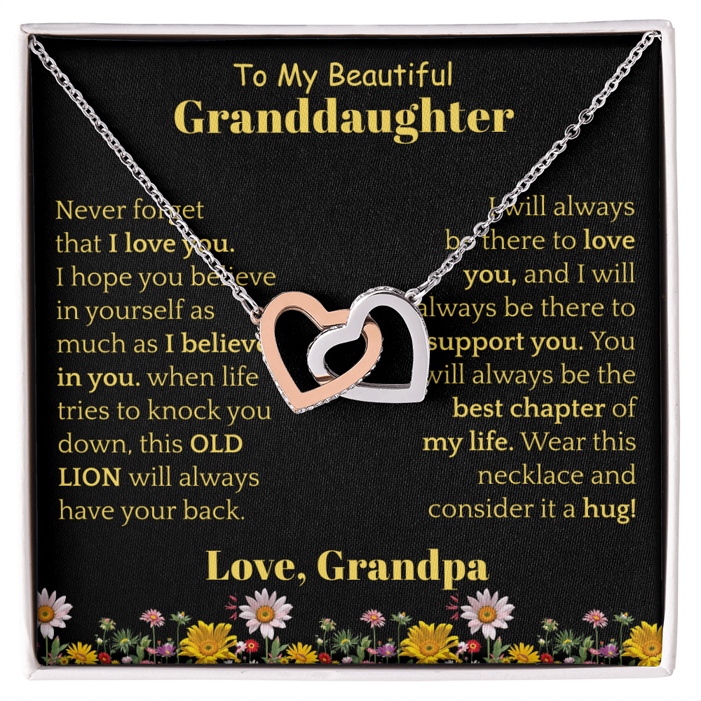 To My Beautiful Granddaughter Necklace from Grandpa.