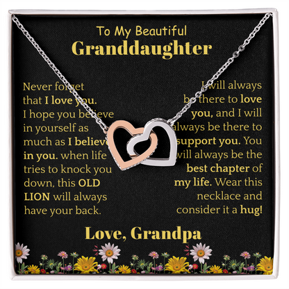 To My Beautiful Granddaughter Necklace from Grandpa.