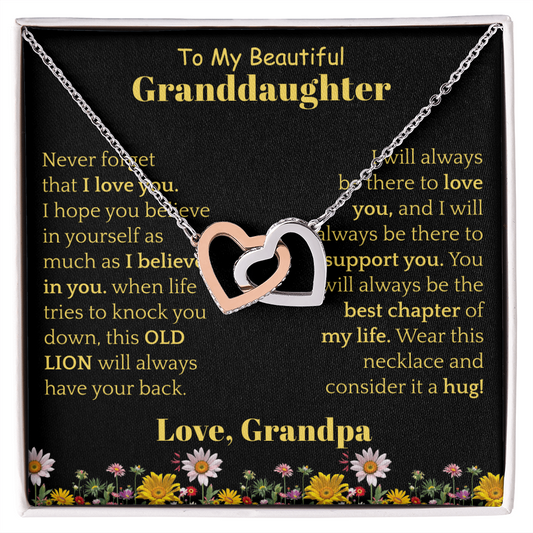 To My Beautiful Granddaughter Necklace from Grandpa.