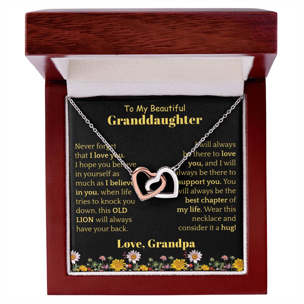 To My Beautiful Granddaughter Necklace from Grandpa.