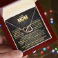 To My Mom Necklace from Daughter.