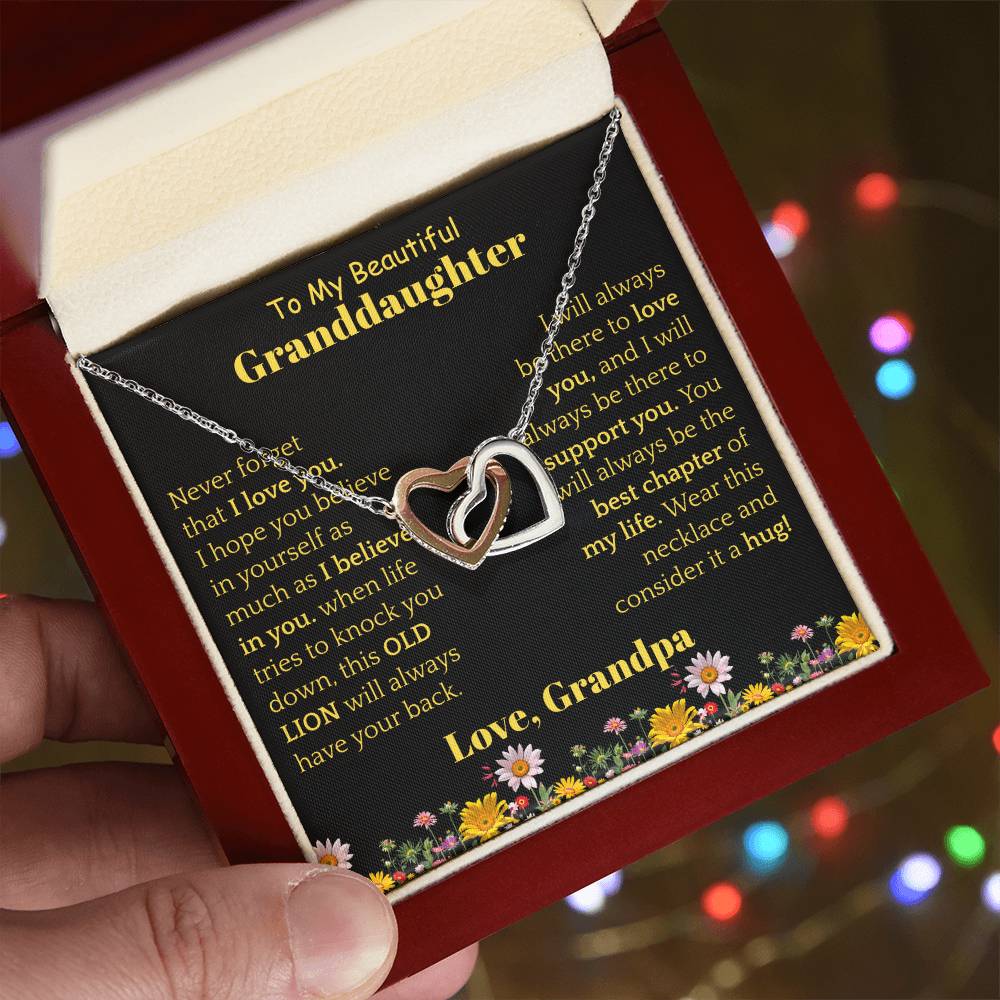 To My Beautiful Granddaughter Necklace from Grandpa.