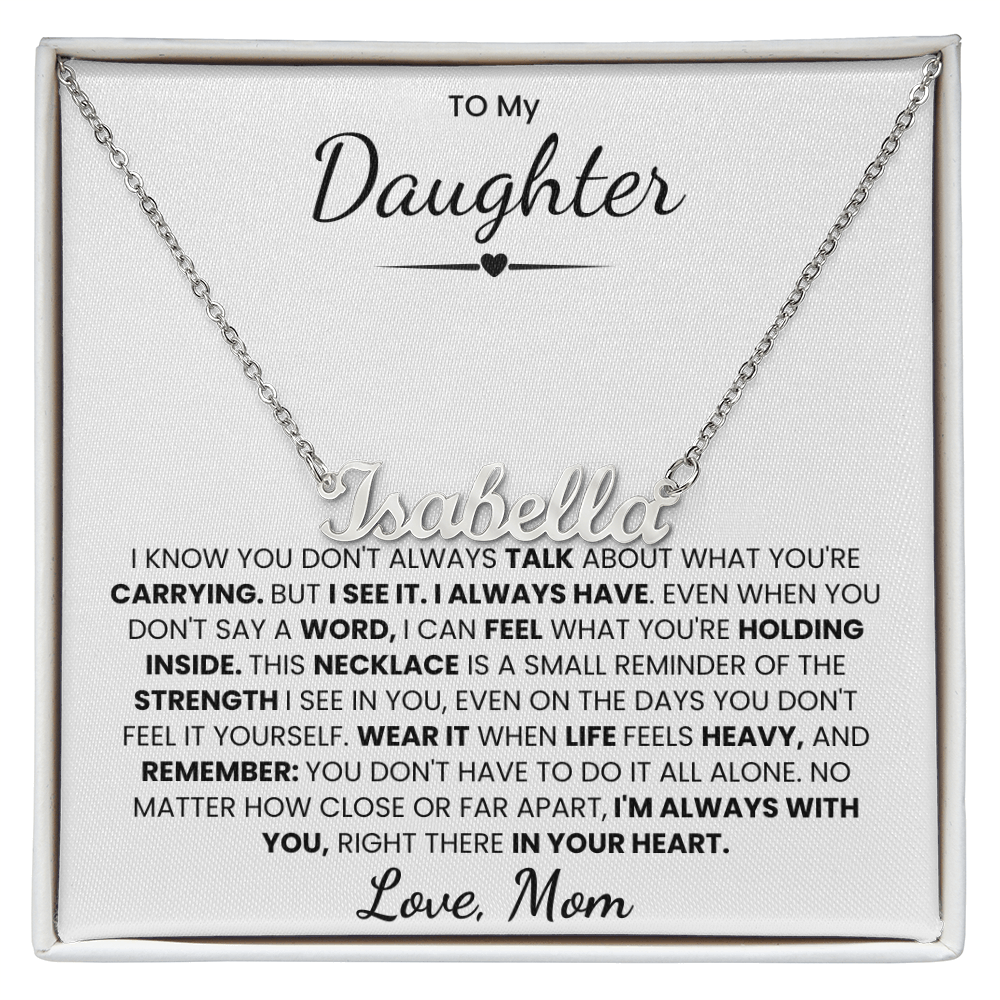 To My Daughter Custom Name Necklace from Mom.