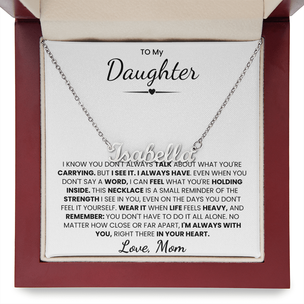 To My Daughter Custom Name Necklace from Mom.