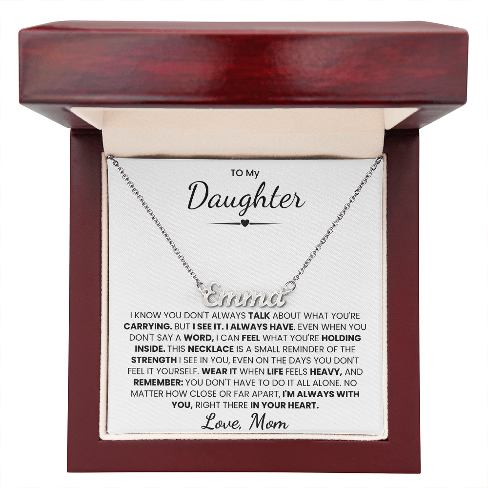 To My Daughter Custom Name Necklace from Mom.