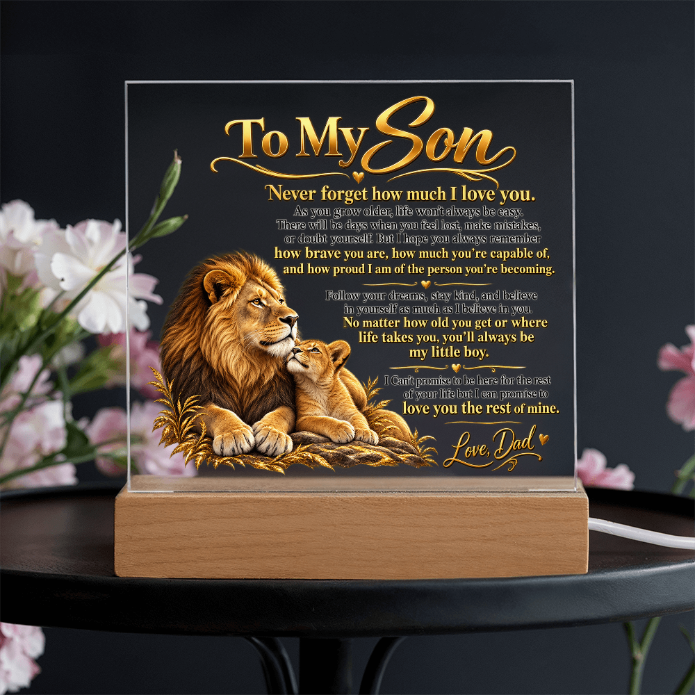 To My Son, Acrylic Plaque from Dad.