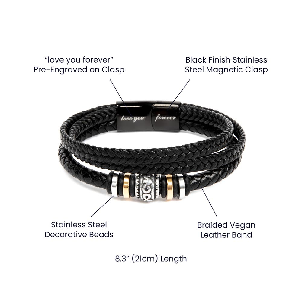 To My Grandson, Love You Forever Bracelet.