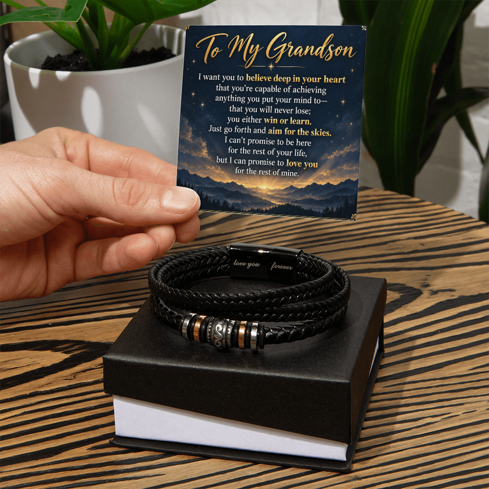 To My Grandson, Love You Forever Bracelet.