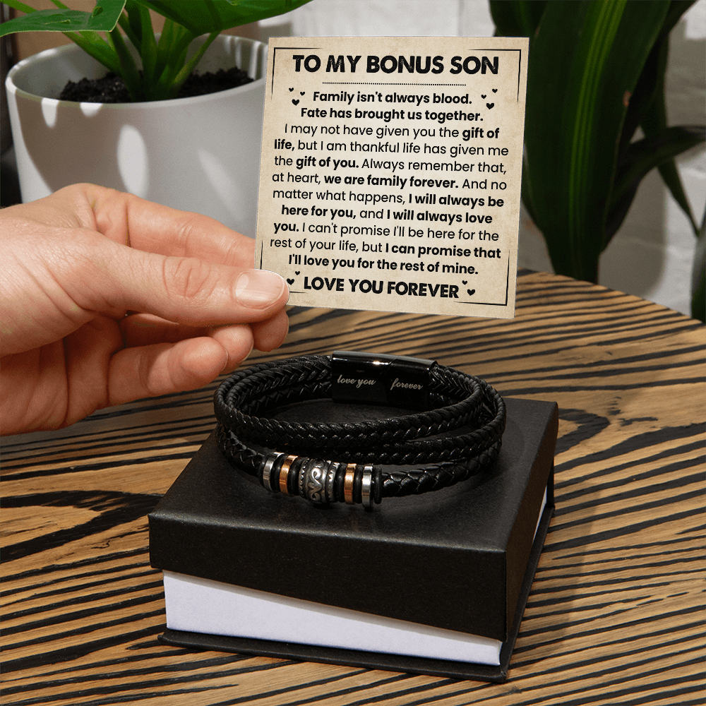 To My Bonus Son Bracelet.