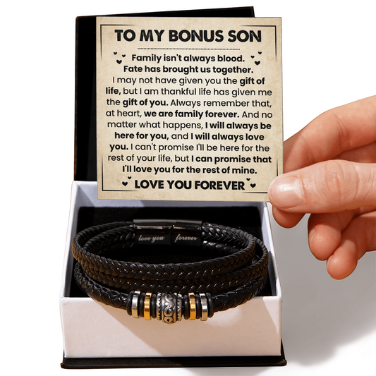 To My Bonus Son Bracelet.