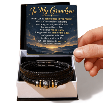 To My Grandson, Love You Forever Bracelet.