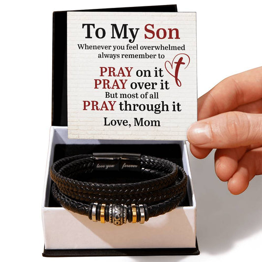 To My Son Bracelet Gift From Mom.