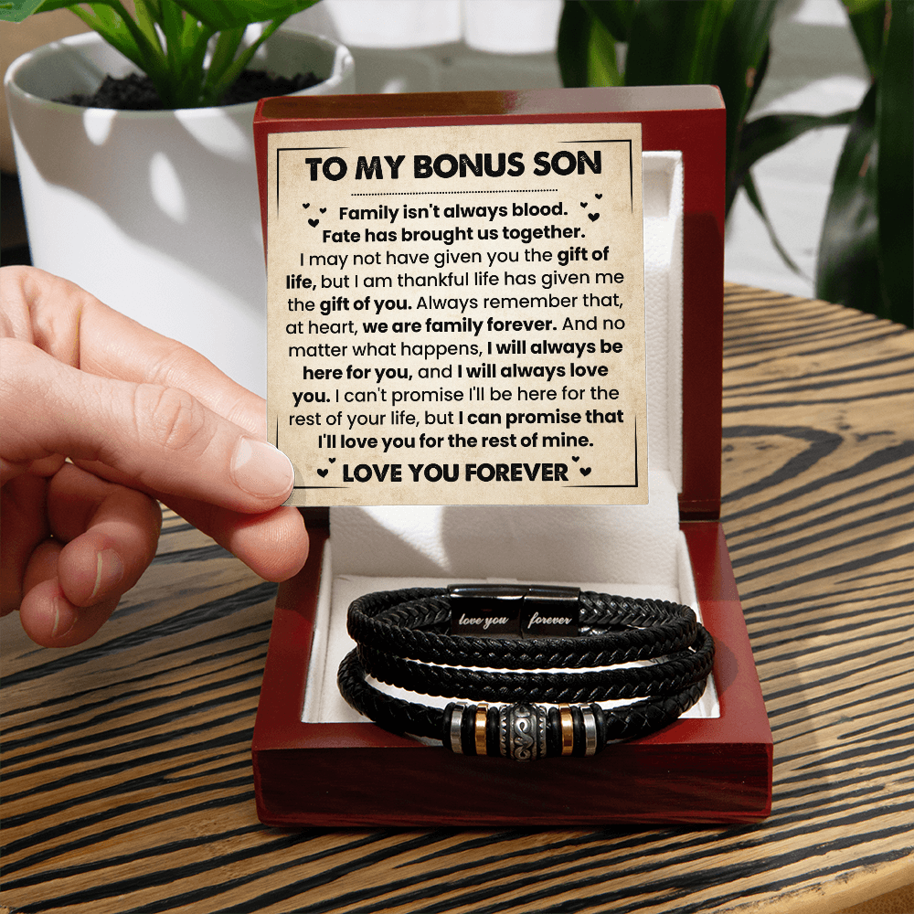 To My Bonus Son Bracelet.
