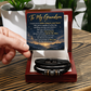 To My Grandson, Love You Forever Bracelet.