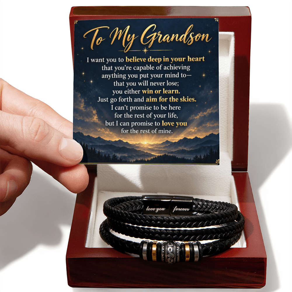 To My Grandson, Love You Forever Bracelet.