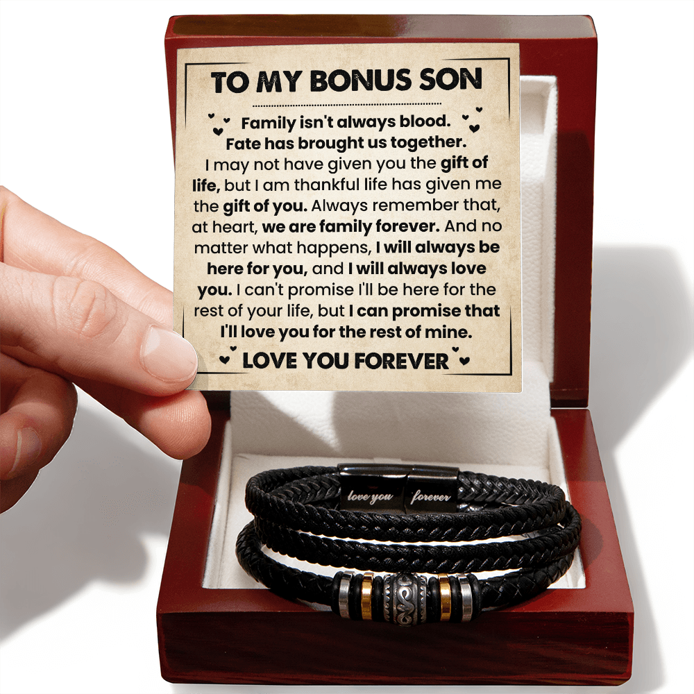 To My Bonus Son Bracelet.