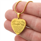 To My Beautiful Wife Personalized Engraved Heart Necklace.