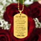 To My Son Engraved Dog Tag Necklace.