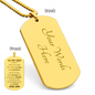 To My Son Engraved Dog Tag Necklace.