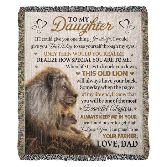 To My Daughter | Heirloom Artwork Woven Blanket.