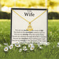 To My Wife You Are My Anchor Necklace.