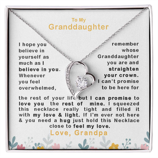 To My Granddaughter | Believe In Yourself  |  Forever Love Necklace.