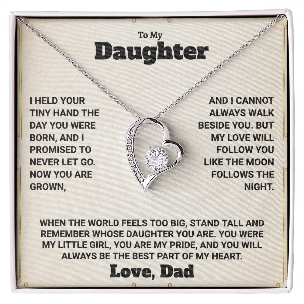 To My Daughter Forever Love Necklace Set.