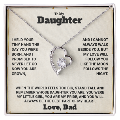 To My Daughter Forever Love Necklace Set.