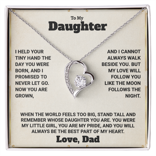 To My Daughter Forever Love Necklace Set.