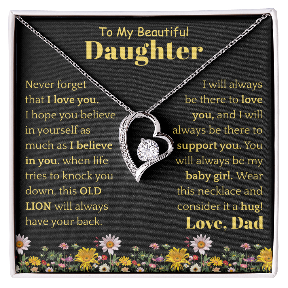 To My Beautiful Daughter Necklace from Dad.