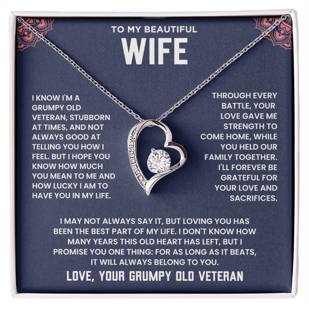 To My Beautiful Wife Necklace form American Veteran.
