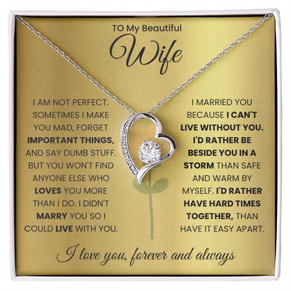 To My Beautiful Wife Necklace (Limited Edition)