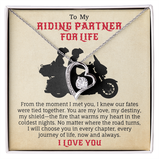 To My Riding Partner For Life Necklace