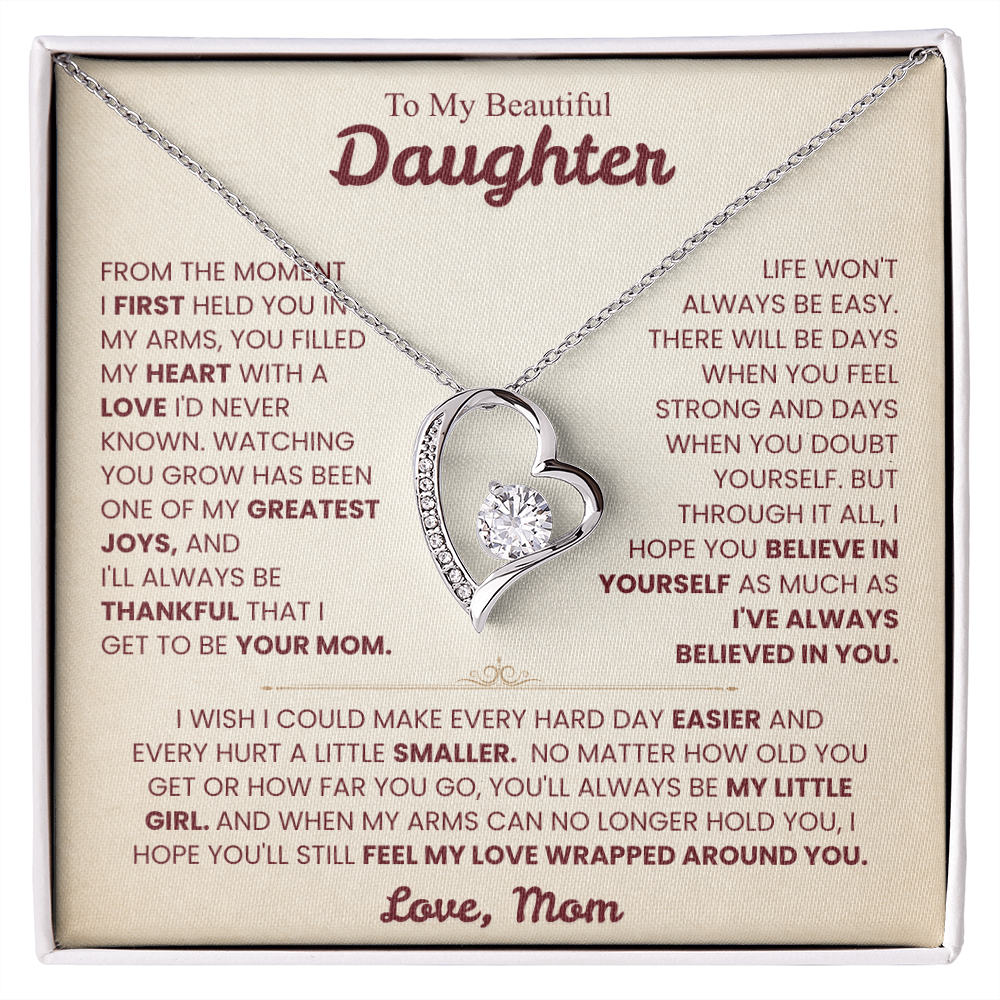 To My Daughter Necklace from Mom.