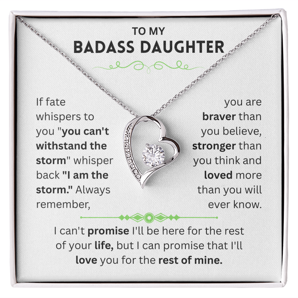To My Badass Daughter Necklace.