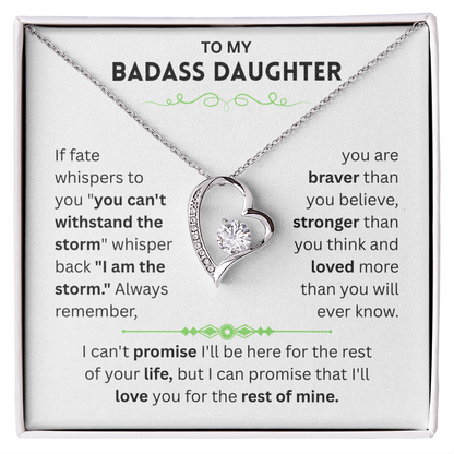 To My Badass Daughter Necklace.