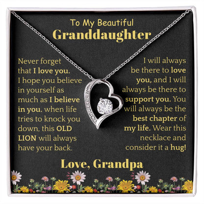 To My Beautiful Granddaughter Necklace from Grandpa.