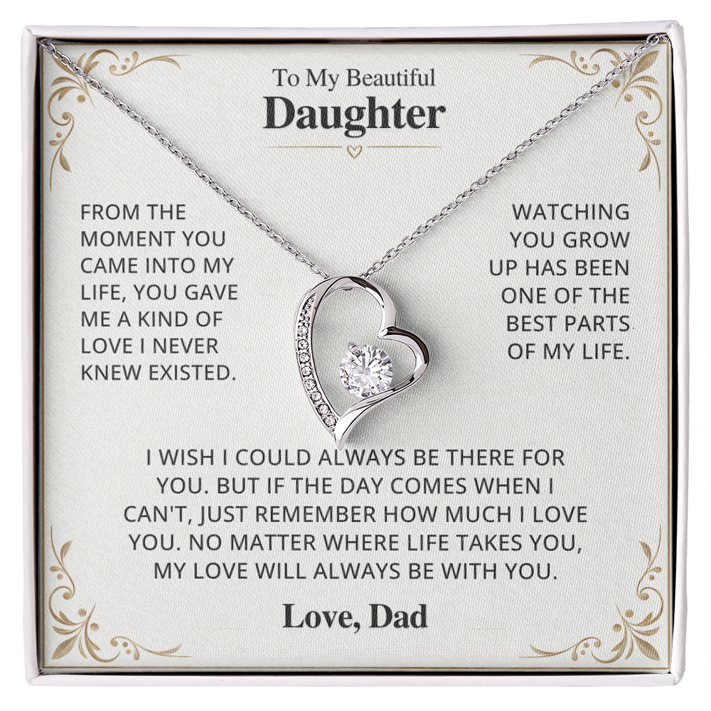 To My Daughter Necklace Set from Dad.
