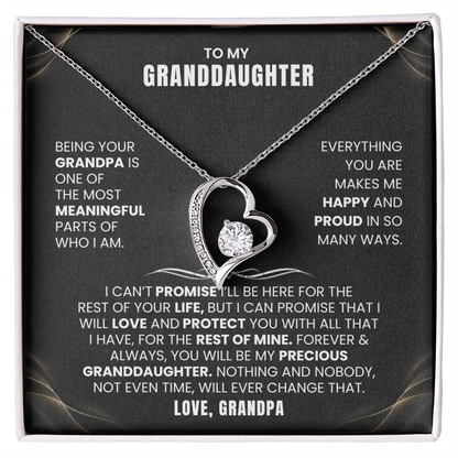 To My Granddaughter Promise Necklace Set.