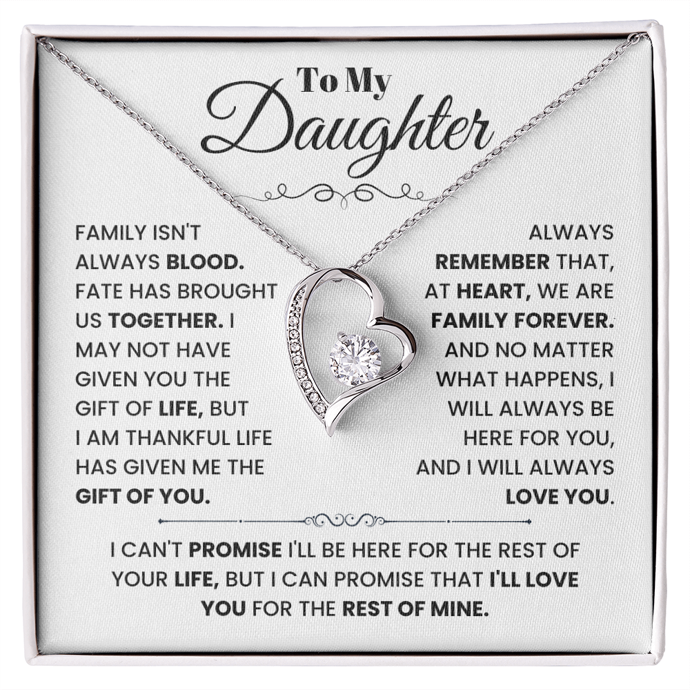 To My Daughter Necklace Gift For Your Bonus Daughter.
