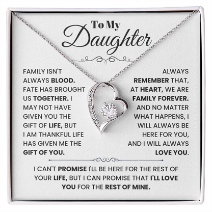 To My Daughter Necklace Gift For Your Bonus Daughter.