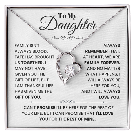 To My Daughter Necklace Gift For Your Bonus Daughter.