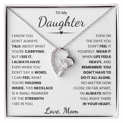 To My Daughter Necklace from Mom.