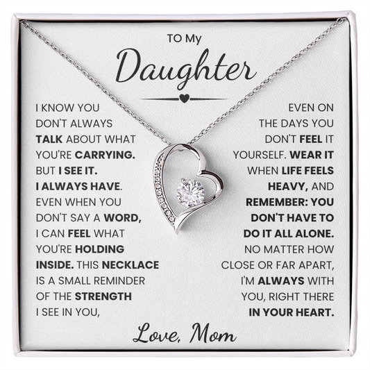 To My Daughter Necklace from Mom.