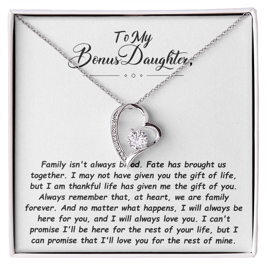 To My Bonus Daughter Necklace.