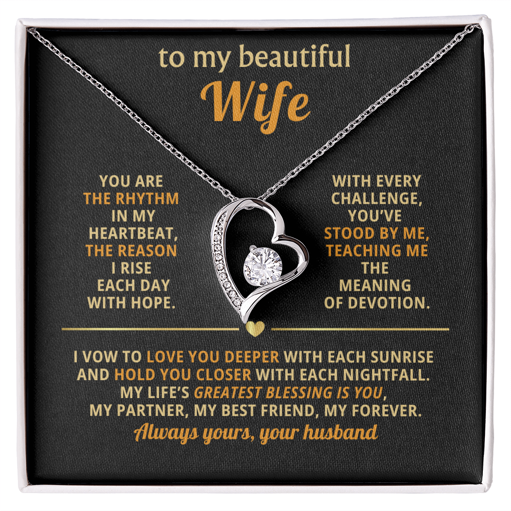 TO MY BEAUTIFUL WIFE NECKLACE.