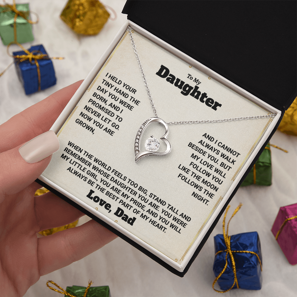 To My Daughter Forever Love Necklace Set.