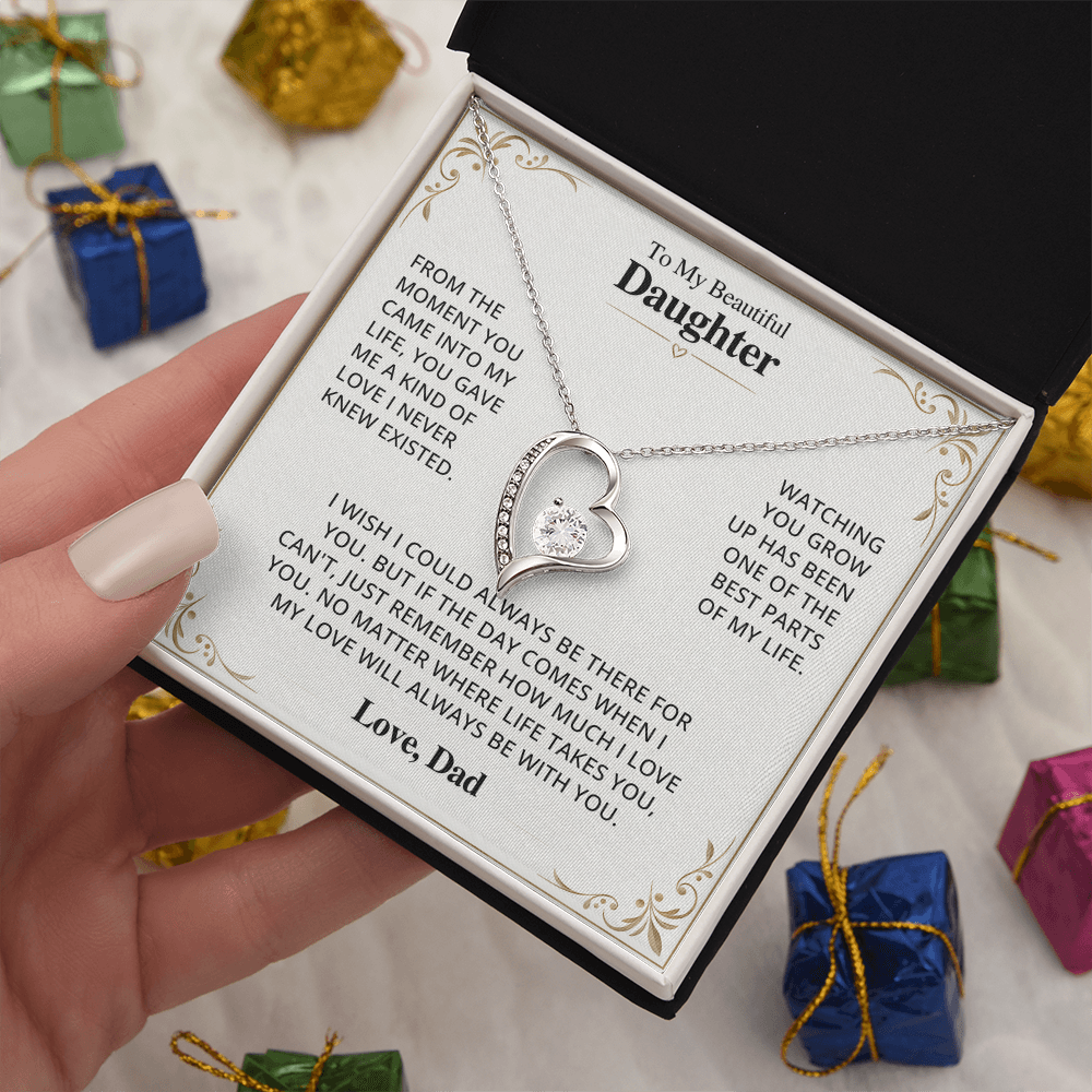 To My Daughter Necklace Set from Dad.